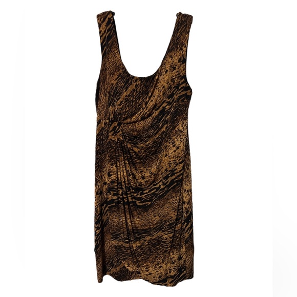 connected apparel Dresses & Skirts - Black Brown Animal Print Dress Halloween
Dress Slimming gather Side at side